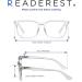 Readerest Blue Light Blocking Reading Glasses - Clear 1.25 Magnification | Computer Eyeglasses for Men and Women with Antiglare, UV Protection, and Stylish Thin Reflective Lens - Buy Online on GoSupps.com