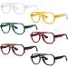 BFOCO Pilot Reading Glasses Metalless Screwless Spring Hinges 6 Pack Oversized Readers with Double Hinges for Women Men(+1.50) 6 Pack Mix Color 1.5 x