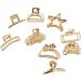 New 2025 Fashion Hollow Heart Metal Hair Claw Clips Simple Non Ip Mini Gold Geometric Bangs Barrettes Hair Jaws For Women New For Fashion Daily Jewelry Fashion Accessories Creative Gift - Buy Online on GoSupps.com