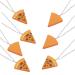 Kuaiyiju Pizza lover-necklace/key trailer set fashionable resin trailer necklace/key riper for food enthusiasts