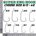 Texas Rig Bass Fishing EWG Hooks - 25 Pack 2/0 Offset Wide Gap Worm Hooks for Big Freshwater Bass Lures - Buy Online on GoSupps.com