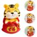 Hoement 1Pc year of the tiger bobble head ornament year of the figurine Shaking Head Bubble Toy 2022 Ornament wild cute desk decorations Home Animal Decoration puppet to rotate Lucky resin Red 1 6X6X9.5CM - Buy Online on GoSupps.com