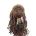 Jurxy B hmische Pfau Feder headdress headband women hippie boho indian headbands gypsy headwear weaving woman girl favorite hair accessories- brown-style 2