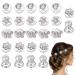60 Pieces Hair Spirals Wedding Hair Curlies Pearls Rhinestone Hair Accessories Bridal Flowers Crystal Hair Spiders for DIY Bridal Hair Accessories