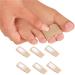 Reusable Fabric Wrapped Foot Pads for Broken Toe Hammertoe Orthotics Pack of 6 (Beige)