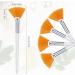 10 Pieces Mask Brushes Fan Shaped Brushes Soft Facial Applicator Brush Face Makeup Brush with Clear Plastic Handle for Mud Mask Cream - Buy Online on GoSupps.com