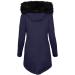 Hanxiulin Oversized Plush Jacket for Women - Warm Lined Fleece Coat | Lightweight Quilted Winter Jacket | Reversible Transition Jacket in Marine - Buy Online on GoSupps.com