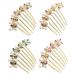 Hair Combs Slides for Women Hair Comb Clips Hair Piece Pins with Pearl Rhinestones Hair Accessory