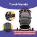 BabbleRoo Large Diaper Bag Backpack - Dark Grey with Changing Mat Pacifier Bag & Stroller Straps | International Shipping Available - Buy Online on GoSupps.com