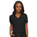Med Couture Touch Women s Chest Pocket Tuck in Top Small Black