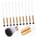 FOYTOKI 10pcs Precision Eyeshadow Brush Eye Shadow Makeup Brush Eye Makeup Kit Wooden Handle - Buy Online on GoSupps.com