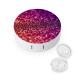 Glitter Psychedelic Abstract Round Case For Contact Lens Kit Storage Box with Mirror Printed