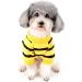 Zweitea Small Dog Shirts - Summer Striped T-Shirts & Sweatshirts for Puppies | Soft Cotton Clothes for Chihuahuas - Dark Yellow - Buy Online on GoSupps.com