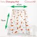 Callowesse Baby Changing Mat 79x47cm | Waterproof, Portable, Foldable | Red Foxes Design - Buy Online on GoSupps.com