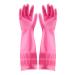 Bafnsiji 2 Pairs Rubber Dishwashing Glove Reusable Waterproof Cleaning Rubber Gloves Reusable Unlined Kitchen Gloves Washing Up Gloves Kitchen Dishwashing Large