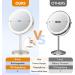8 Rechargeable Double Sided Makeup Mirror with Lights | 1X/10X Magnification | 3 Colors Light | 360 Smart Touch | Adjustable Brightness | Nickel Finish - Buy Online on GoSupps.com