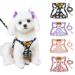 Eyein No Pull Small Dog Harness & Lead Sets Adjustable Lightweight Soft Vest Harness with Handle for Outdoor Walking Escape Proof Safe & Easy Fit Puppy Harness for Small Medium Dogs (black xxs) XXS Black