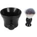 Hushui 3-in-1 Beard Foam Brush with Stand Bowl | Soft Nylon Fast Drying & Hair Residue Removal | Ideal Grooming Tool for Men - Buy Online on GoSupps.com