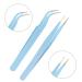 AIEX 2 Pack Eyelash Curlers - Stainless Steel Eyelash Extension Curlers with Straight & Curved Tips (Blue) - Perfect for All Eye Shapes - Buy Online on GoSupps.com