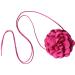 Southjieling fashionable rose necklace trendy gothic jewelry flower tie necklace fabric for girls and women pink