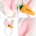 Jagowa Rabbit Head Bands Bunny Ears Animal Head Bands Plush Rabbit Ear Carat For Shower Beauty Makeup Headbands Accessories (White Pink) - Buy Online on GoSupps.com