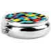 Square Geometry Round Pill Box - 3 Compartment Portable Organizer for Travel | Perfect for Purse or Pocket - Buy Online on GoSupps.com