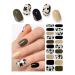 TrueShei UV Gel Strips |20 PCs black flower UV gel nail film |Nail film self -adhesive |Gel Nail Stickers Gellack Wraps for Nail Black Flower