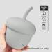 Acorn Toddler Cup - Silicone Sippy Trainer Straw Cup for Baby, Toddler, Child Feeding - Unbreakable, Spill-Proof, Non-Slip - BPA-Free Gray 6.7 oz - Buy Online on GoSupps.com