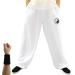 Tinymori Taichi Lantern Pants Tai Chi Training Pants Kung Fu Taichi Uniforms Martial Arts Clothing Cotton - 2 Pockets XX-Large White