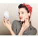 Double Sided 5X/1X Magnifying Hand Held Makeup Mirror - Compact Cosmetic Vanity Mirror for Girls Ladies - White - Buy Online on GoSupps.com