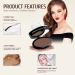 Herbesty Waterproof Eyebrow Powder Stamp Kit - Long-Lasting Easy Application Dark Brown - Reusable Cosmetic Set for Natural Eyebrow Shapes | International Shipping Available - Buy Online on GoSupps.com