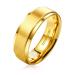 JEROOT Titanium Magnetic Rings for Men Women Step Edge Sleek Design Magnetic Rings 2 Strong Magnets with Jewelry Gift Box Gold 8mm Z 1/2(3500 Gauss) Gold-8mm Z 1/2