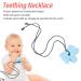 Sensory Chew Necklace for Kids - 5pcs Silicone Teether Set for Boys and Girls | Teething Toys for Gum Massage and Oral Sensory Relief - Chewy Necklaces Biting Aid (Light Blue) - Buy Online on GoSupps.com