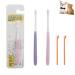 JGocot Small Dog Toothbrush |Micro Brush Head|Nano Bristle|Soft Pet Toothbrush for Sensitive Gum&Teeth Dog Teeth Cleaning Kit for Puppy Kitten Cats&Miniature Toy Size Dogs-Pink&Purple Tiny brush head Pink+purple