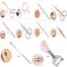 10set Eyebrow Grooming Set Eyebrow Tools Kit Eyelash Curler Eybrow Tweezer Shaper Scissor Earpick Acne Blackhead Neddle Kit - Buy Online on GoSupps.com