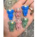 KAWS Nail Charms 4pcs - Mixed Green Pink | Add a touch of art to your nails - Buy Online on GoSupps.com