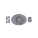 EZPZ Tiny Bowl Tiny Cup Tiny Spoons 4 Months + Bowl Cup and Spoon Made of 100% Silicone Dark Grey darkgray