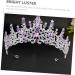 Purple Crystal Crown Tiara for Bridal Women Tiara Bridal Headpieces for Party Wedding Bridal Headband Bride Headdress Bridal Tiara Shiny Headband Wedding Bridal Hair Decor Tiaras 18X18CM Silver - Buy Online on GoSupps.com