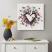 Yidepot Butterfly Canvas Print Wall Art for Bedroom | Heart-Shaped Branches & Colorful Butterflies | Love Motif for Teenage Girls | 60x60cm - Buy Online on GoSupps.com