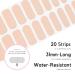 Nailog Halfway Hardened Gel Nail Wraps - 20pcs Long-Lasting Nail Polish Strips | Salon Quality Gel Nail Stickers | Shiny Beige Nail Art Kit - Buy Online on GoSupps.com