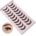 Buy Russian Strip Lashes | Wispy D Curl Faux Mink Eyelashes - 10 Pairs Natural Fluffy Look (12mm) - Buy Online on GoSupps.com