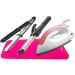 2 Pieces Heat Resistant Mat Pouches for Curling Irons Hair Straightener Flat Irons and Hair Styling Tools 28.5cm x 14cm Gray&Pink Gray&pink Mat Pouch - Buy Online on GoSupps.com