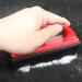 Pet Hair Removal Brush - Silicone Tool for Cleaning & Grooming Cats & Dogs - Lint & Debris Remover - Black & Red (Red) - Buy Online on GoSupps.com