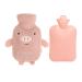 VStar66 hot bottle with cover water injection warm bag for pain relief (1 l pink pig) 10.2 x 5.9 inch pink pig