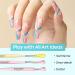 Modelones Nail Art Brushes Set - 6pcs Nail Design Pen Painting Tools for Gel Polish Manicure Salon DIY - A-Colorful Nail Brushes - Buy Online on GoSupps.com