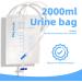 Extra Large Urinary Drain Bags 2000ml - Unisex Medical Drainage Bags with Anti Reflux Valve & Metal Hook (2 Pack) - International Shipping Available - Buy Online on GoSupps.com