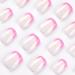 French Press On Square Fake Nails - 24Pcs Pink French False Nails with Nail Glue for Women Girls Art - Buy Online on GoSupps.com