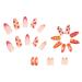 24 Pcs Almond French Summer Press On Nails | Cute Medium Length Designs | DIY Acrylic False Nails for Women - Buy Online on GoSupps.com