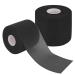 2 Rolls Athletic Tape 65.6 ft Per Roll Athletic Sports Foam Tape Black Pre Wrap Tape for Strains and Sprains No Sticky Residue for Tennis Boxing Bats Athlete Trainers Black-2 Rolls