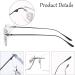 Bezax Borderless Men's Reading Glasses - Progressive Multifocus Square HD Lens Elastic Hinge +1.0 to +3.0 - Stylish Vision for Older Readers - Buy Online on GoSupps.com
